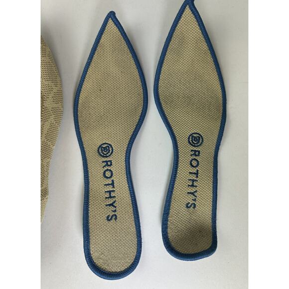 Rothy's Flat Pointed Toe Ballet Sahara Gold Printed Women's Slip On Shoes Size 9 - Picture 4 of 11